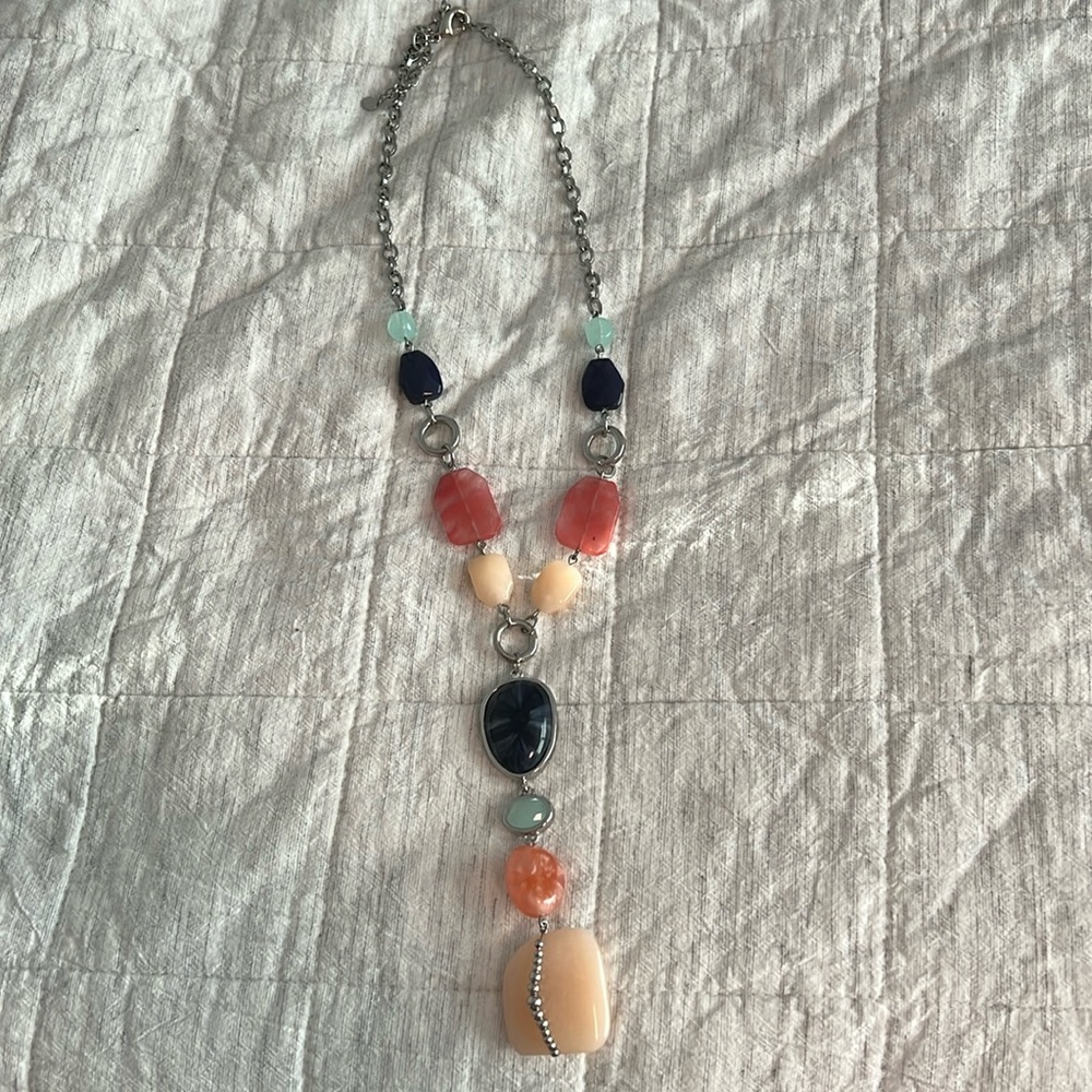 🌟SOLD🌟 LOFT silver tone beaded necklace